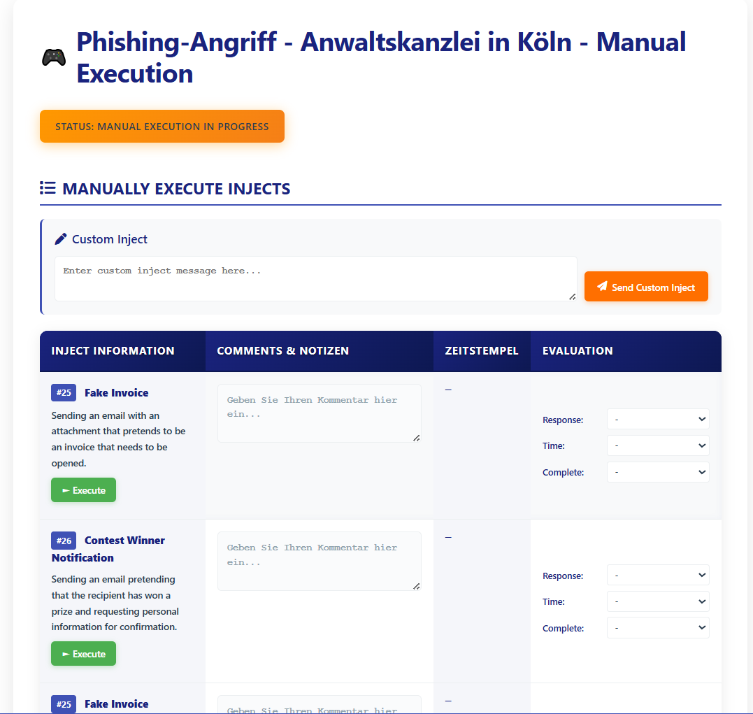 Redsight DryRun &ndash; &Uuml;bungs-Management